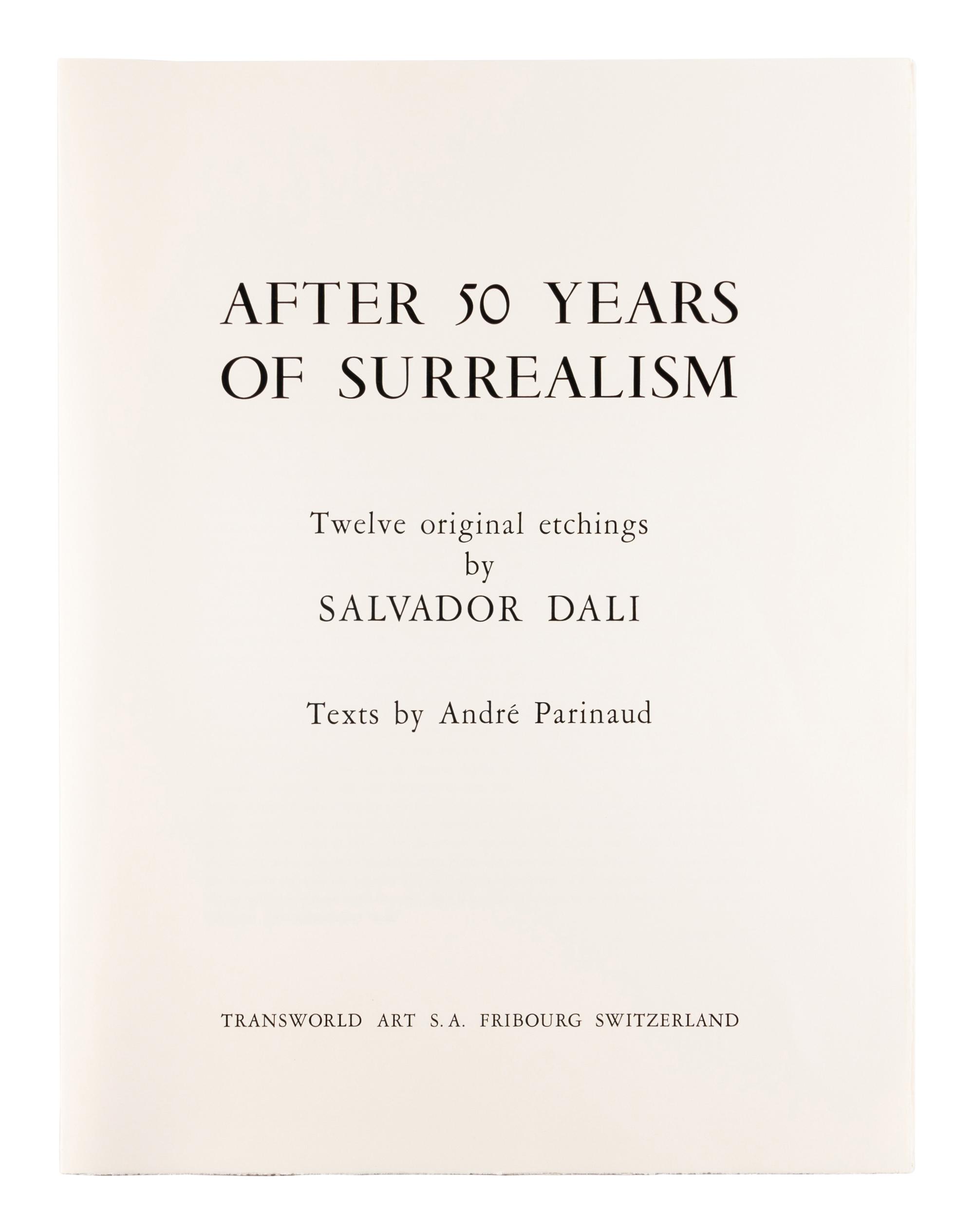 After 50 Years of Surrealism (complete portfolio of 12 with text and justification pages and portfolio case), 1974