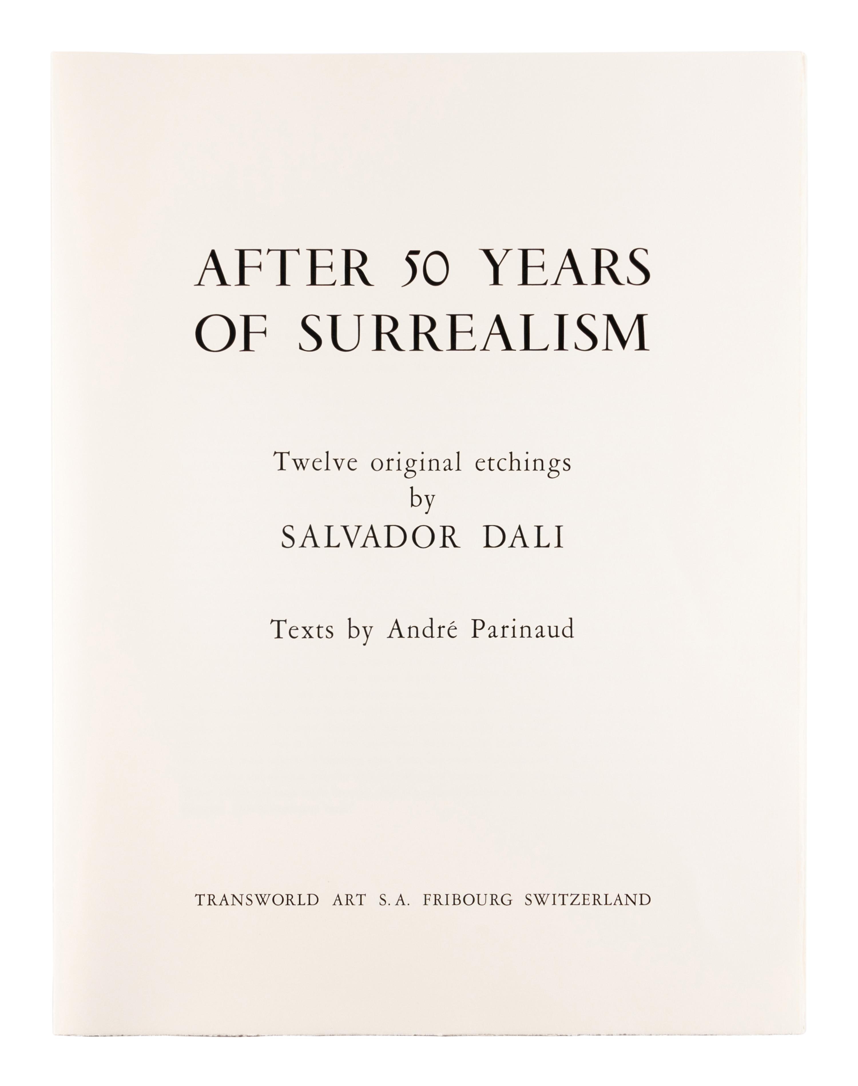 After 50 Years of Surrealism (complete portfolio of 12 with text and justification pages and portfolio case), 1974