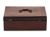 A George III Mahogany Campaign Stationary Box