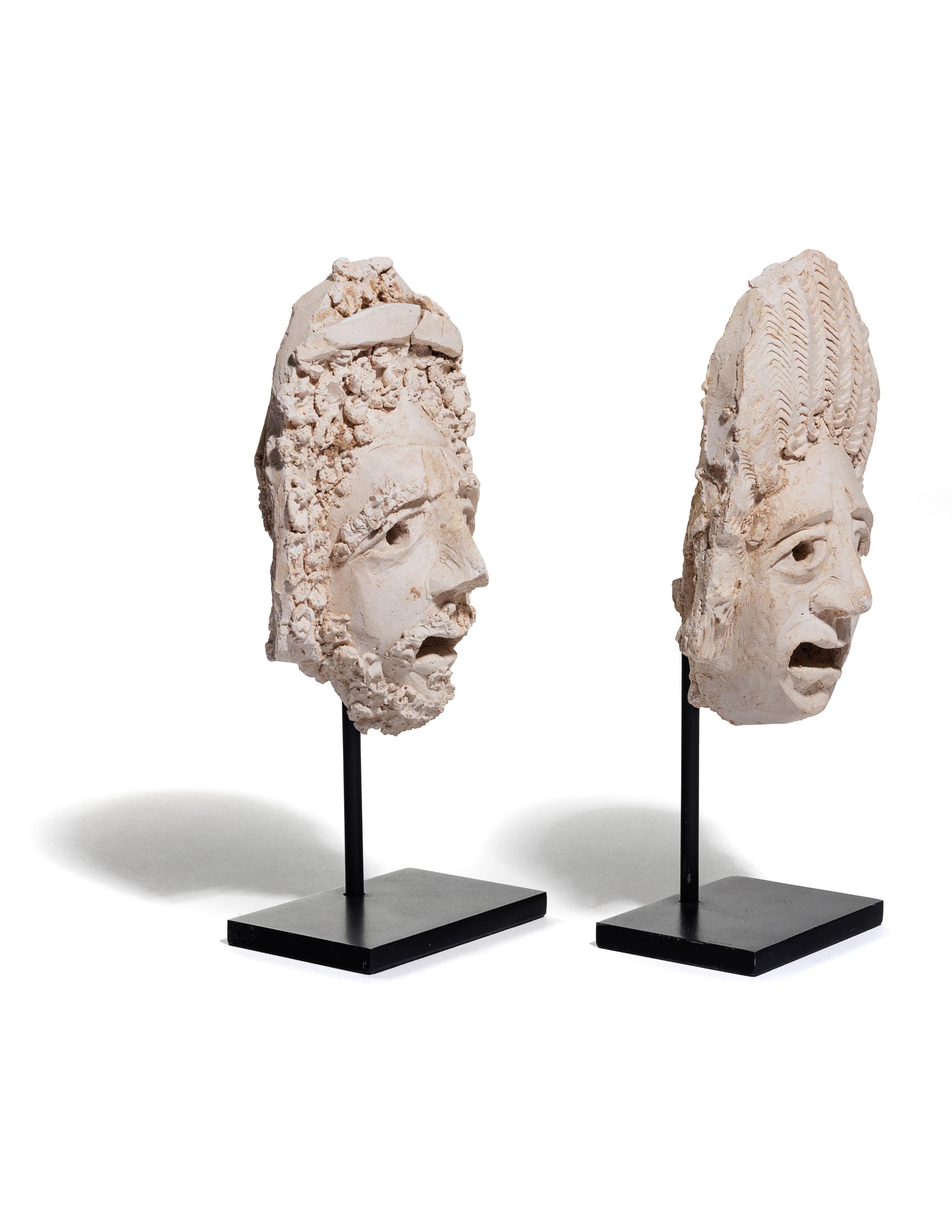 Two Palmyrene Stucco Masks