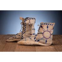 Apache Beaded Hide Moccasins