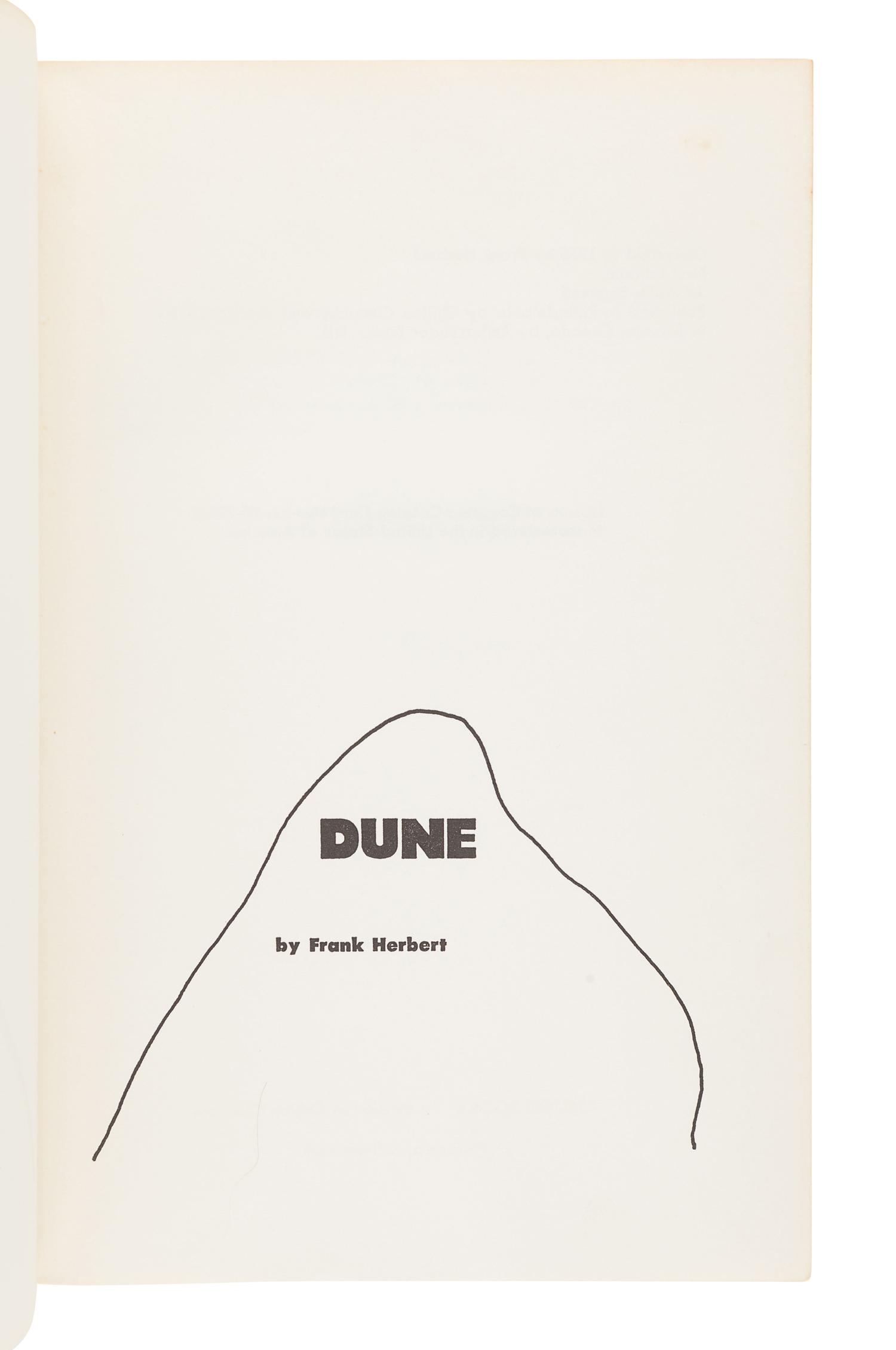 HERBERT, Frank (1920-1986). Dune . Philadelphia: Chilton Books, 1965.
