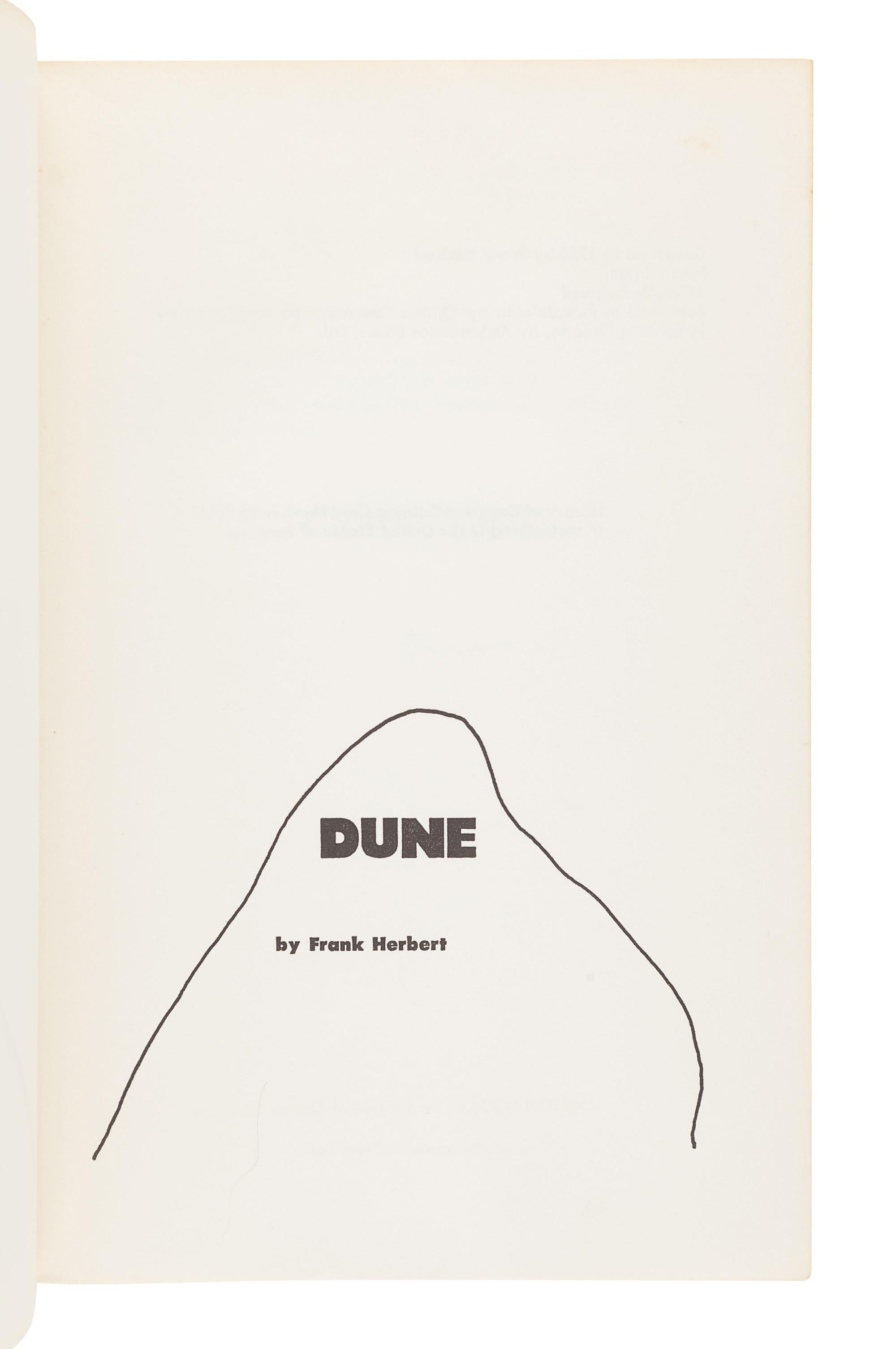 HERBERT, Frank (1920-1986). Dune . Philadelphia: Chilton Books, 1965.
