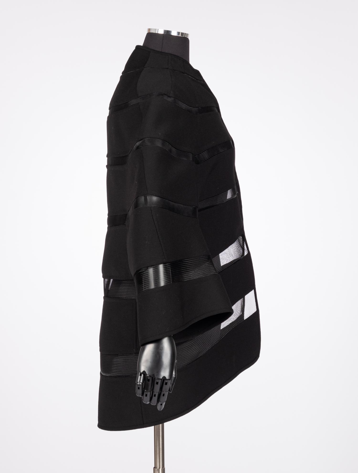 Chado Ralph Rucci Wool and Synthetic Braid Banded Jacket, 2000-10s