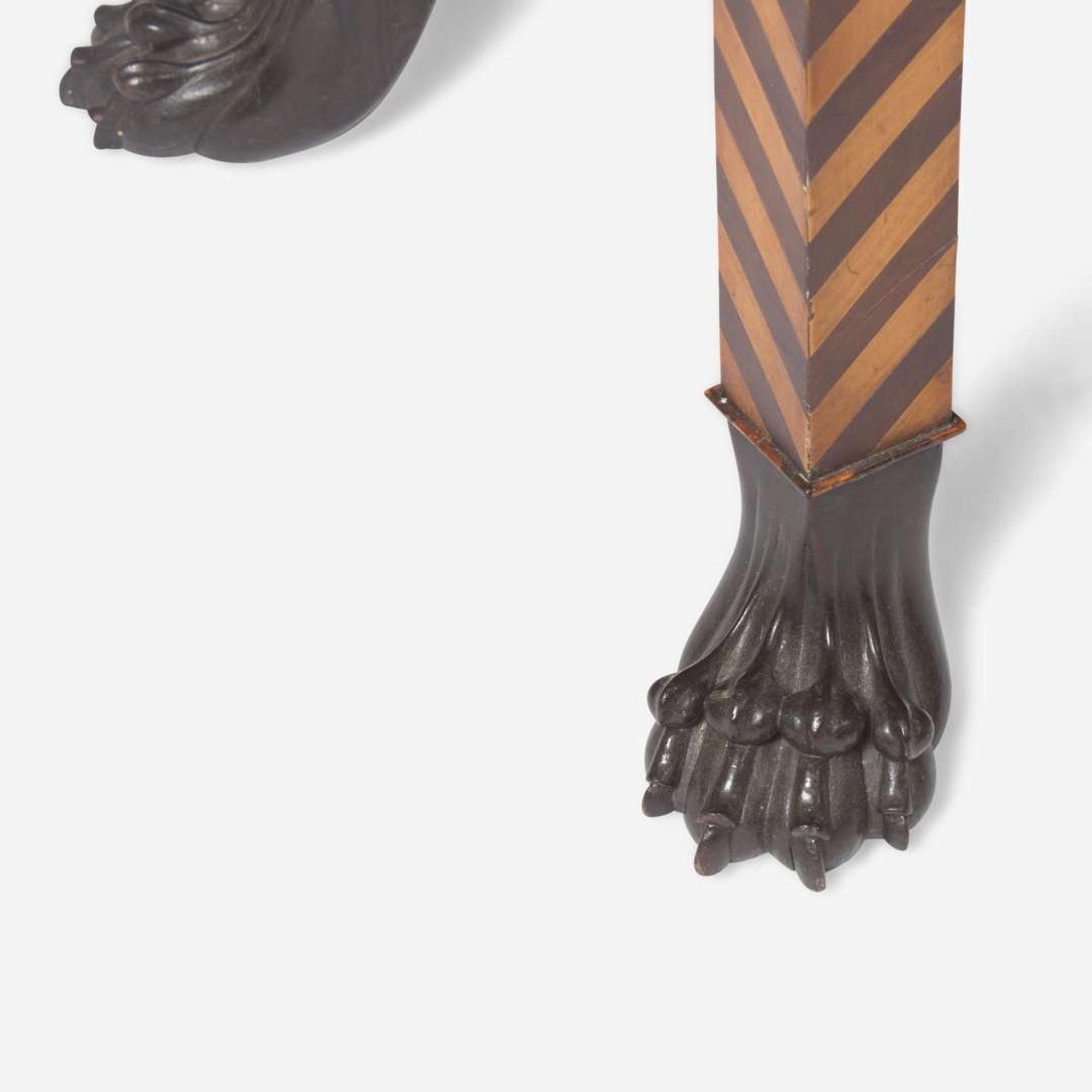 An Anglo-Indian inlaid mahogany, fruitwood, and ebony box-on-stand early 19th century