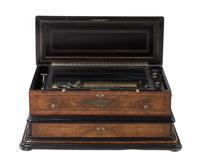 A Swiss Interchangeable Cylinder Music Box Width of case 38 inches. — MERMOD FRERES