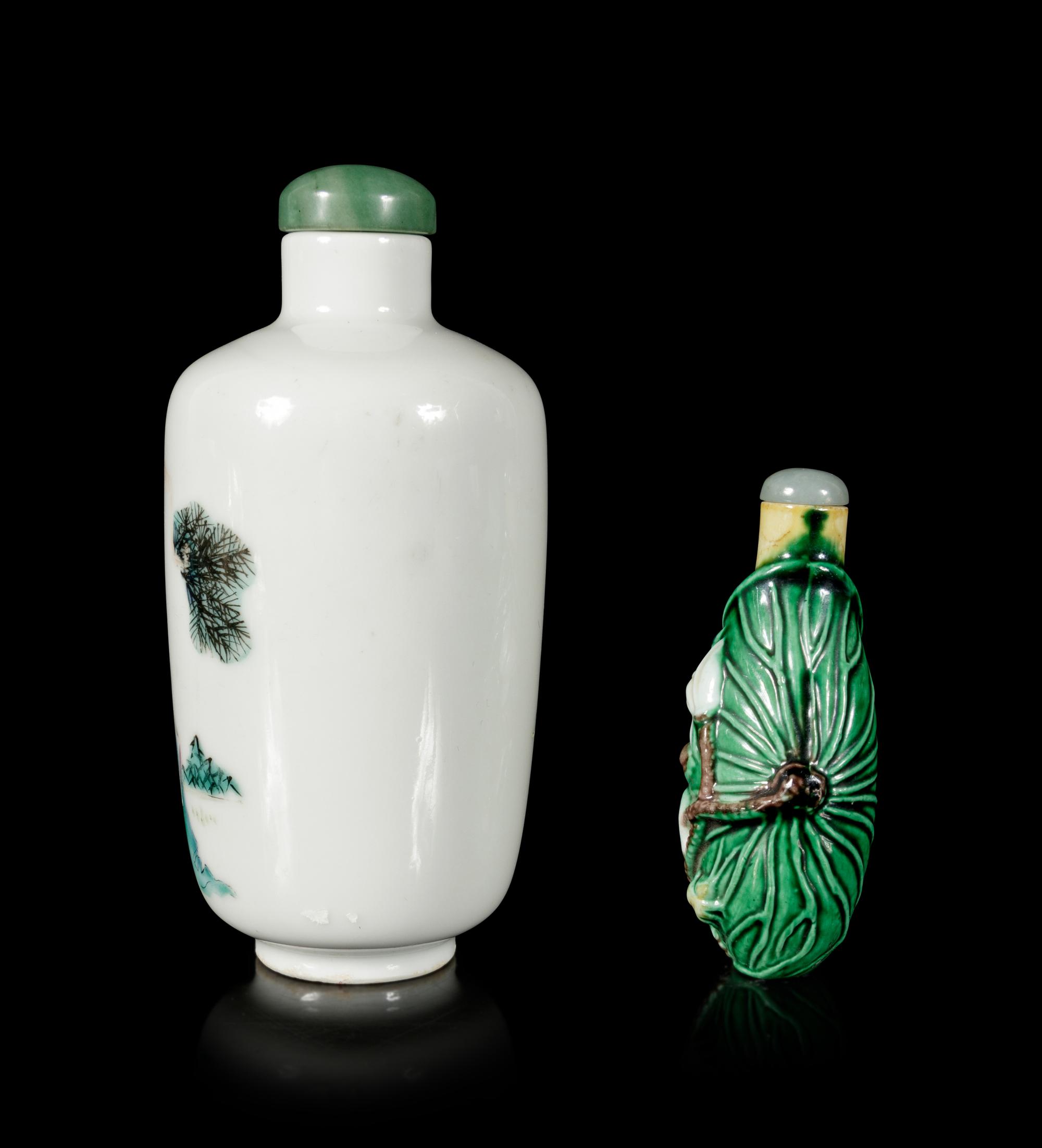 Two Porcelain Snuff Bottles