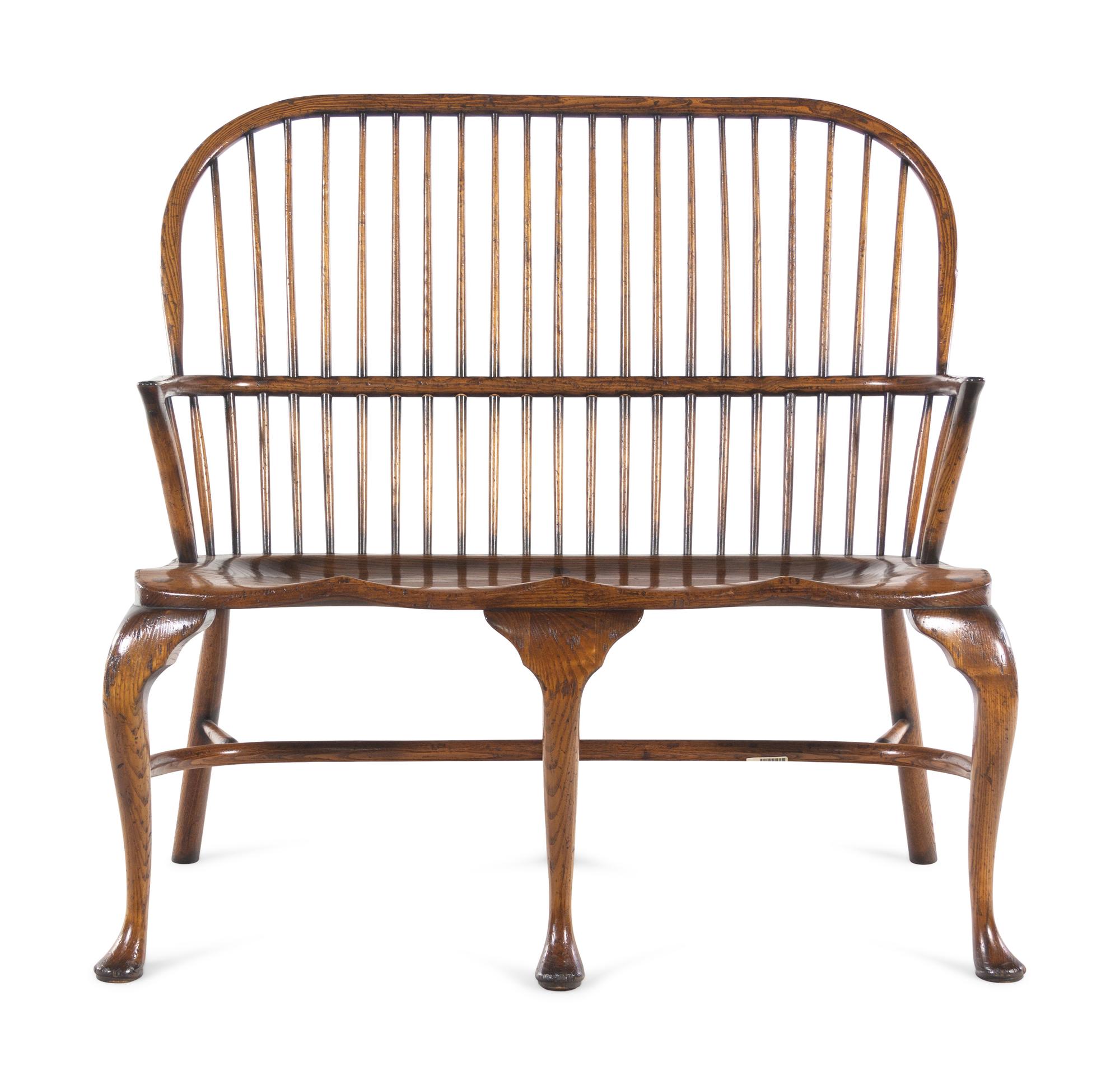 An English Oak Windsor Bench