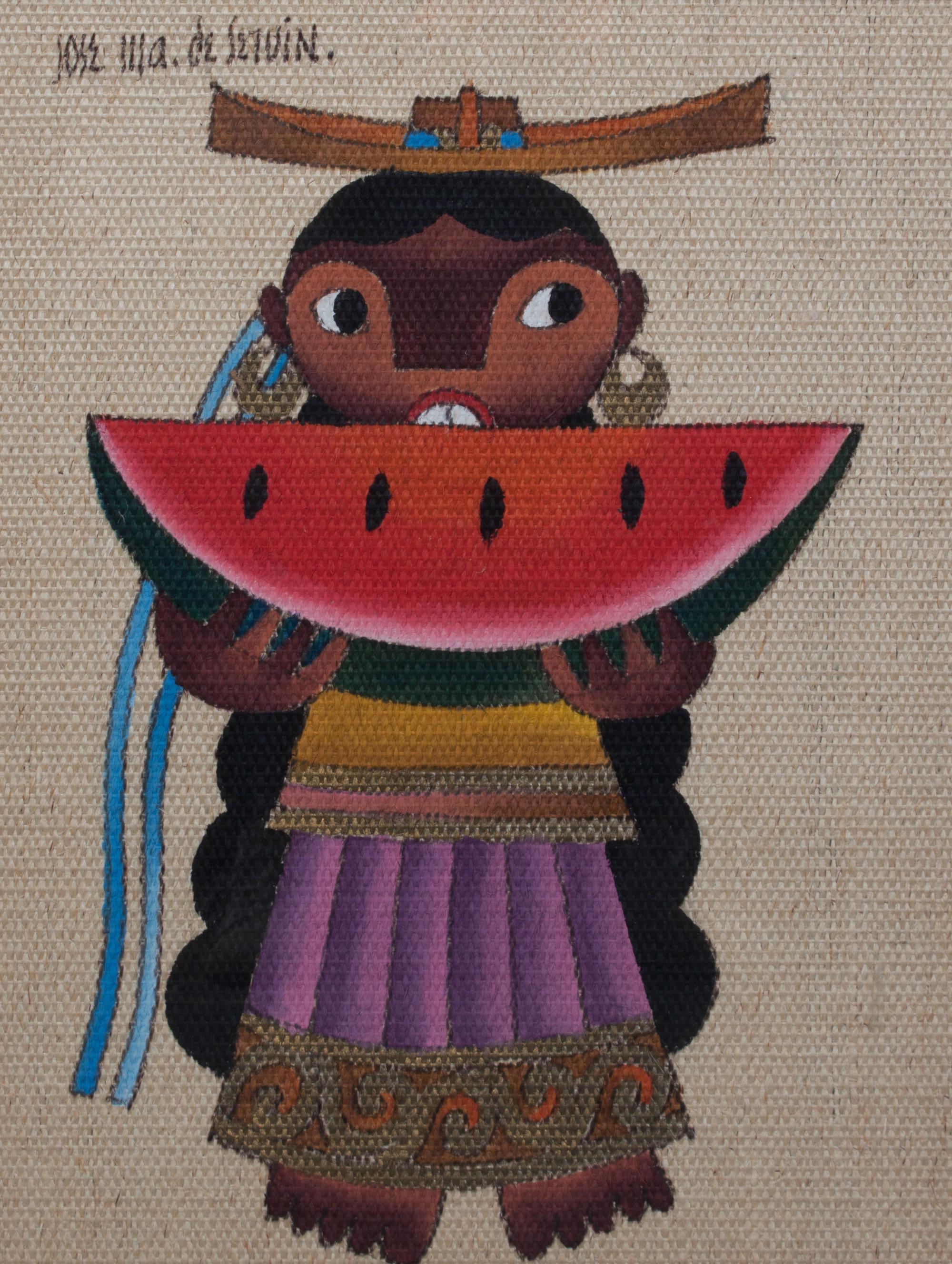 Jose Illa Desetvin, (Mexican, 20th century), Girls (two works)