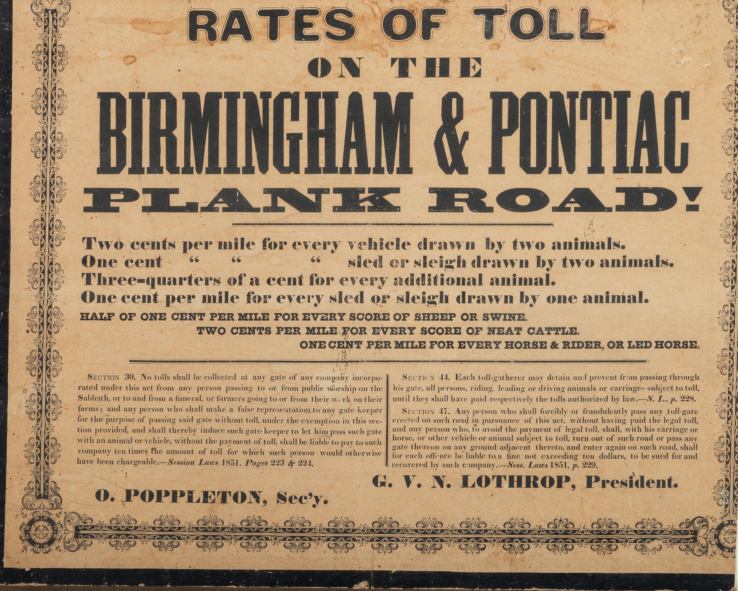 [TRANSPORTATION] -- [CIVIL WAR]. A group of 4 broadsides involving travel by toll road and railroad, highlighted by: A Colossal Gathering of Veterans. Great Day at Silver Lake Chautauqua Assembly.