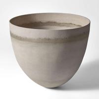Jennifer Lee (British, b. 1956) "Pale bowl with grey/green speckled band", UK, 1986