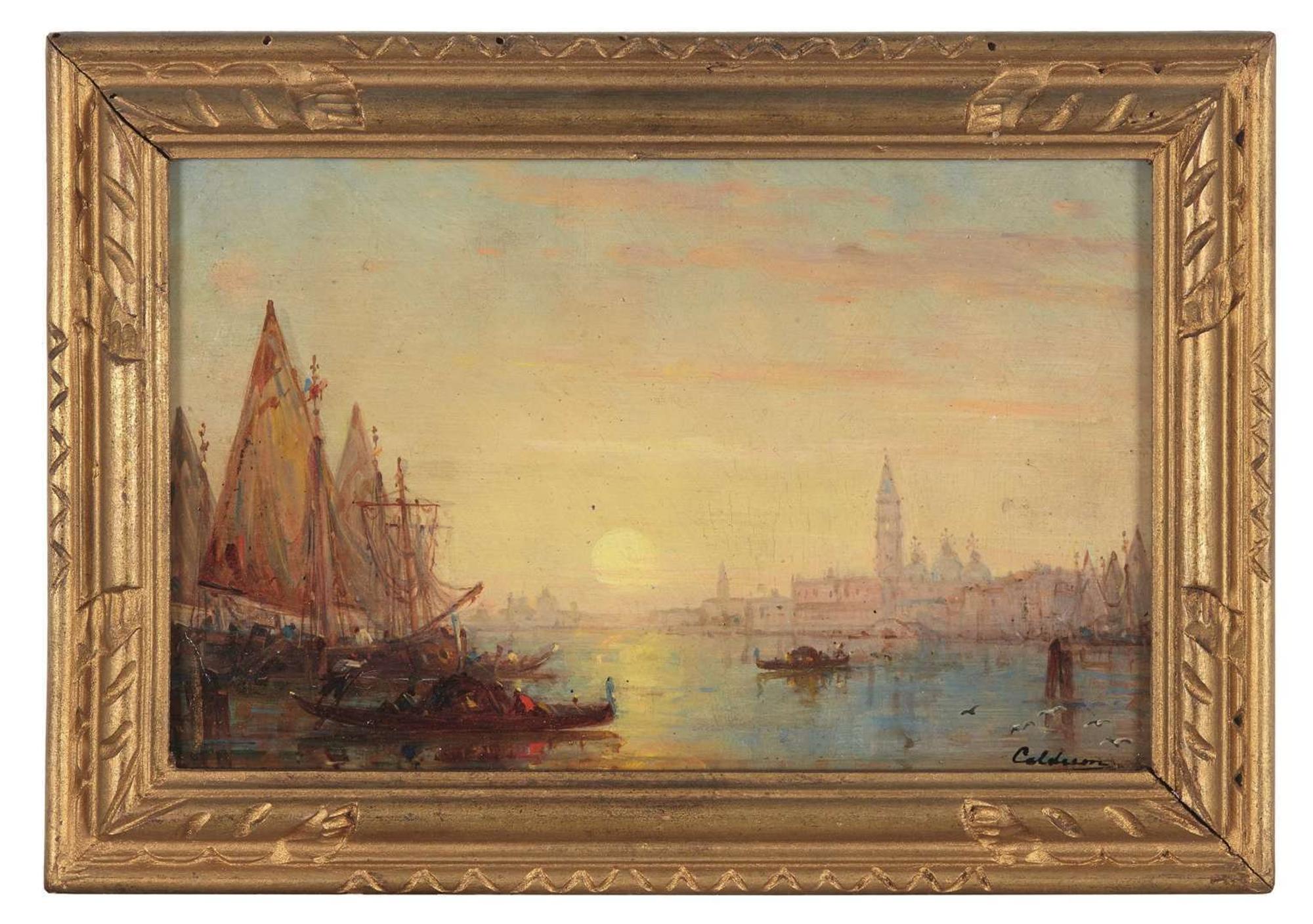 CHARLES CLÉMENT CALDERON (FRENCH 1870–1906) LE BASSIN DE SAINT-MARC AU COUCHANT; ALONG WITH THREE OTHER VENETIAN SCENES