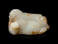 A White Jade Figure of a Drunken Poet