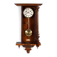 A German Mahogany Veneered Wall Clock
