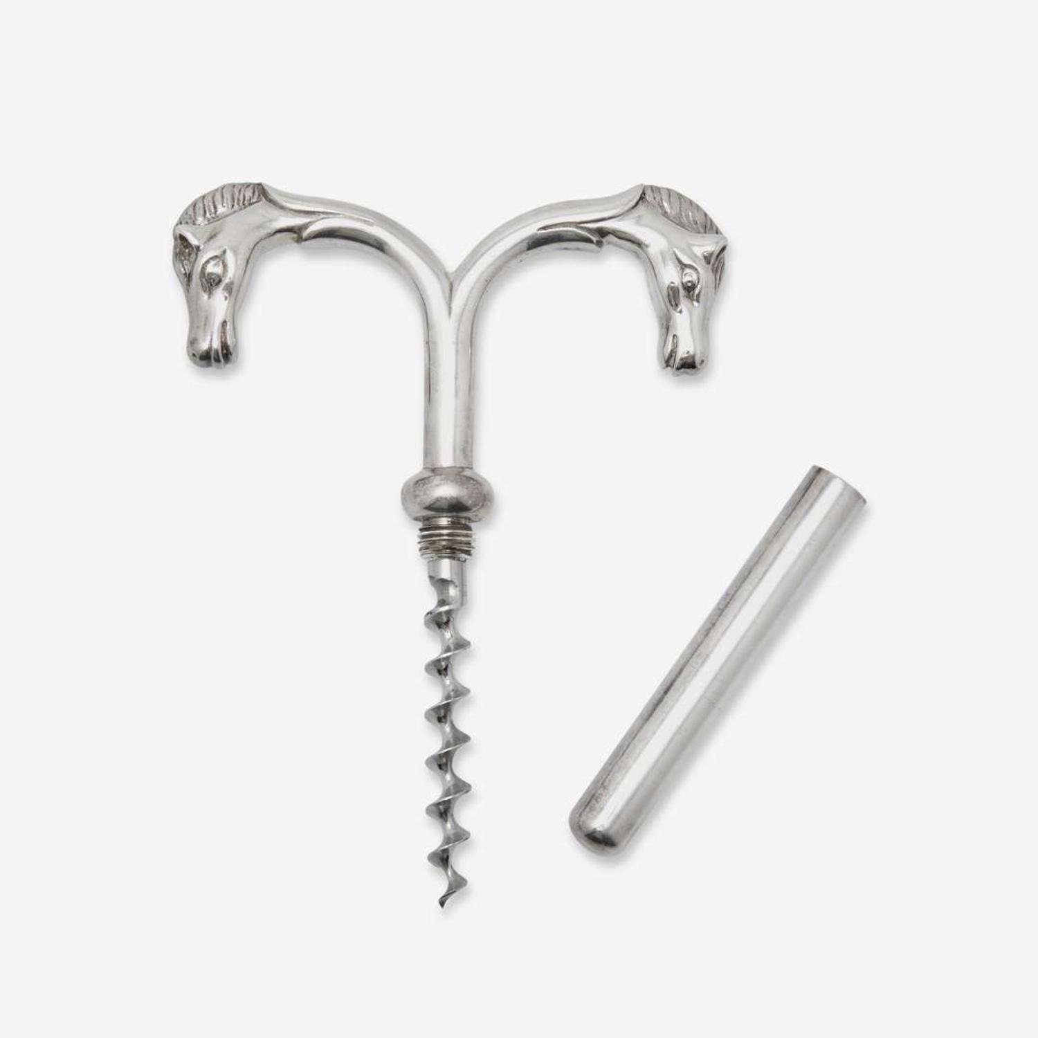 A Cased Set of Twelve French Sterling Silver Place Card Holders Hermès, Paris, mid 20th century