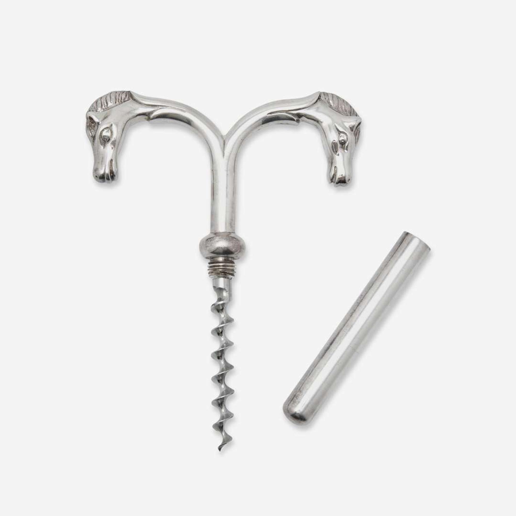 A Cased Set of Twelve French Sterling Silver Place Card Holders Hermès, Paris, mid 20th century