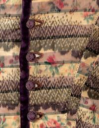 Silk Ikat Print Dress, 1850s