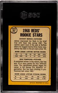 A 1968 Topps Johnny Bench Rookie Baseball Card No. 247 (SGC 5 EX)