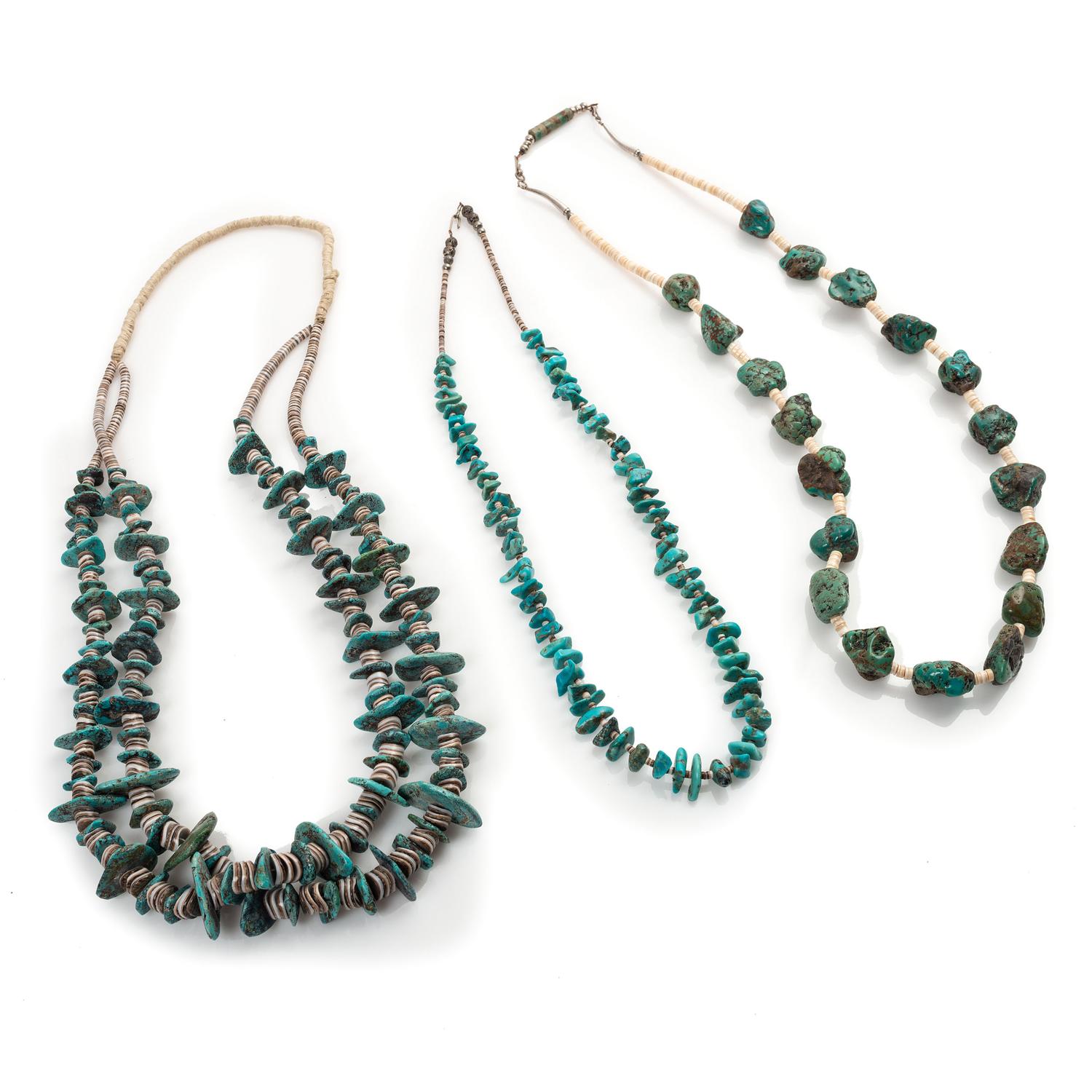 Southwestern-Style Turquoise Nugget and Heishi Necklaces