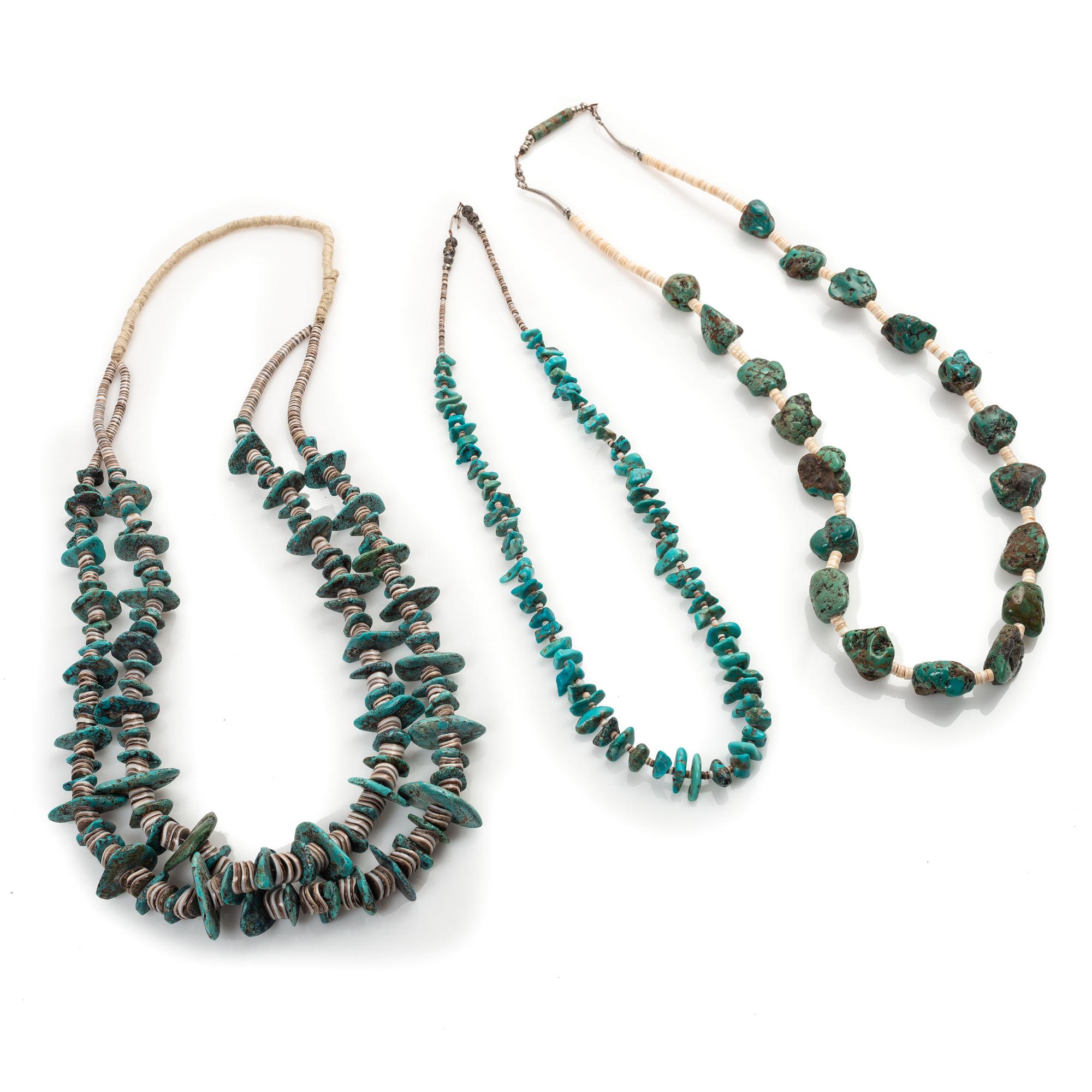 Southwestern-Style Turquoise Nugget and Heishi Necklaces