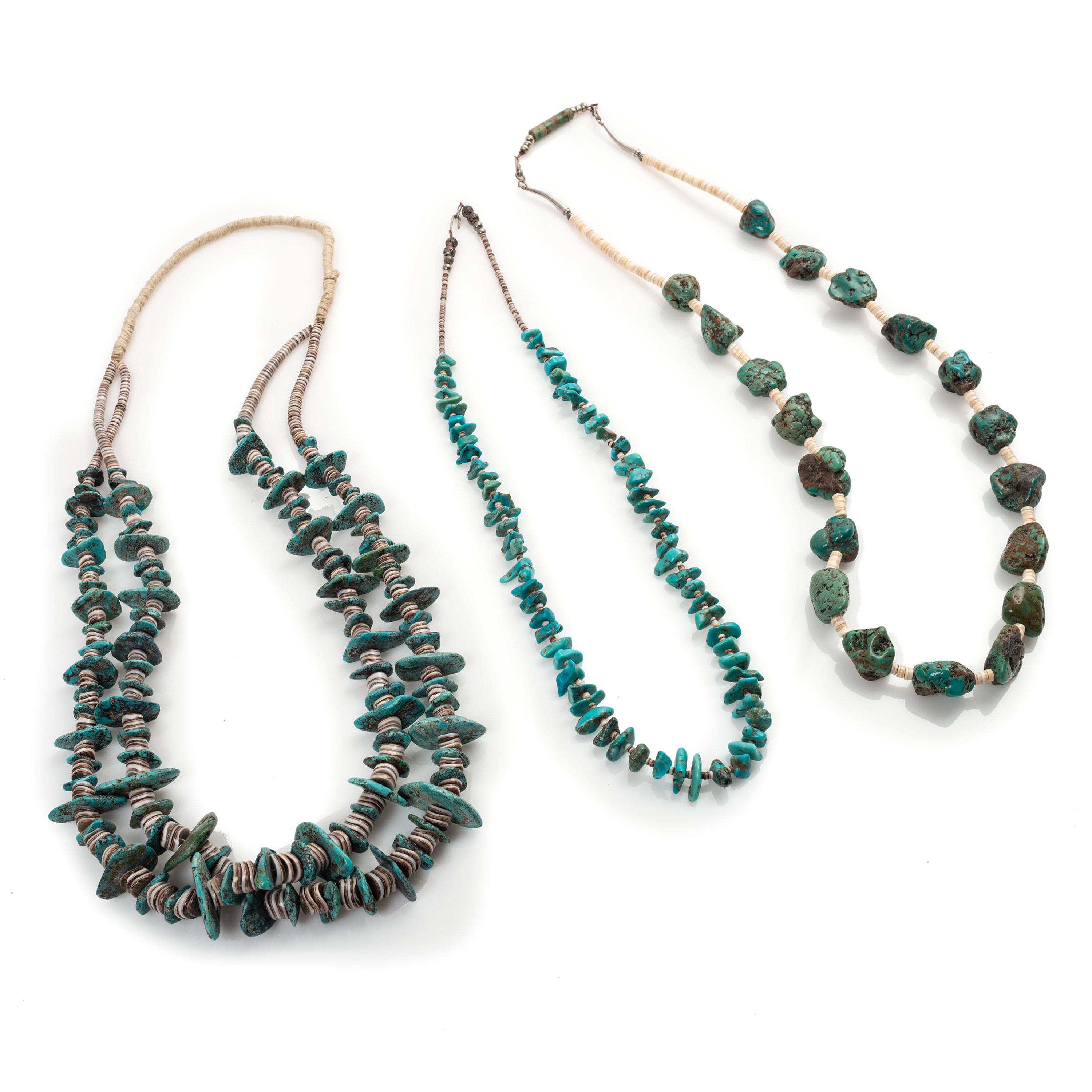 Southwestern-Style Turquoise Nugget and Heishi Necklaces