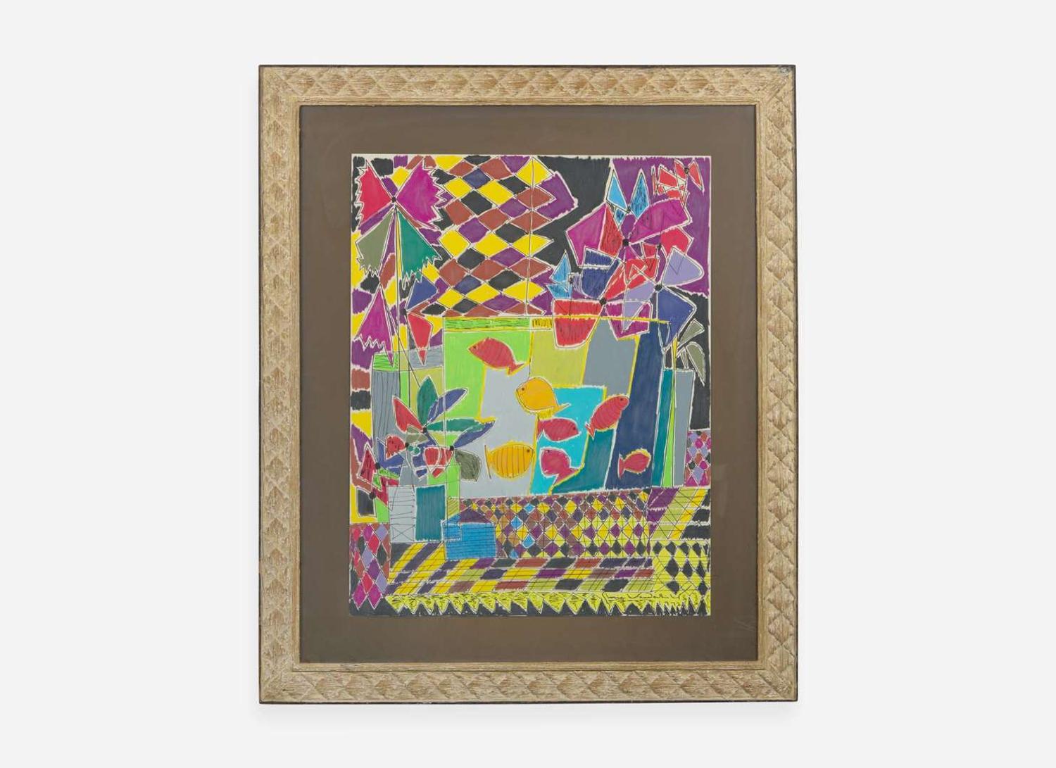 Gloria Vanderbilt (American, 1924-2019), Fishes and Flowers