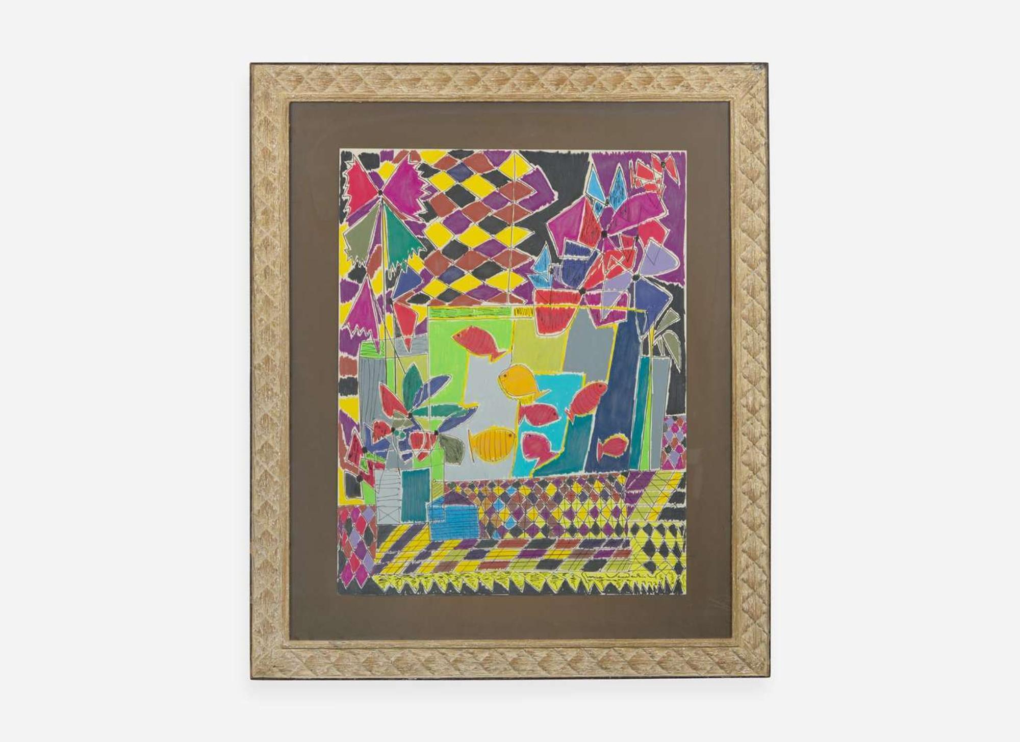Gloria Vanderbilt (American, 1924-2019), Fishes and Flowers