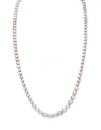 A 14 Karat White Gold and Diamond Riviere Necklace, 23.10 dwts.