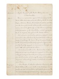 [LINCOLN, Abraham (1809-1865)]. A fair copy manuscript of Lincoln's proclamation ordering the blockade of all Confederate ports. Washington, D.C., ca. 18 April 1861 or before.