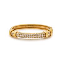 YELLOW GOLD AND DIAMOND BANGLE BRACELET