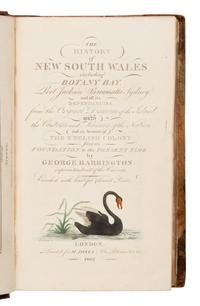 [Travel & Exploration]. Barrington, George (1755-1804). The History of New South Wales, including Botany Bay, Port Jackson, Parramatta, Sydney, and all its Dependencies... London: W. Flint for M. Jones, 1802.