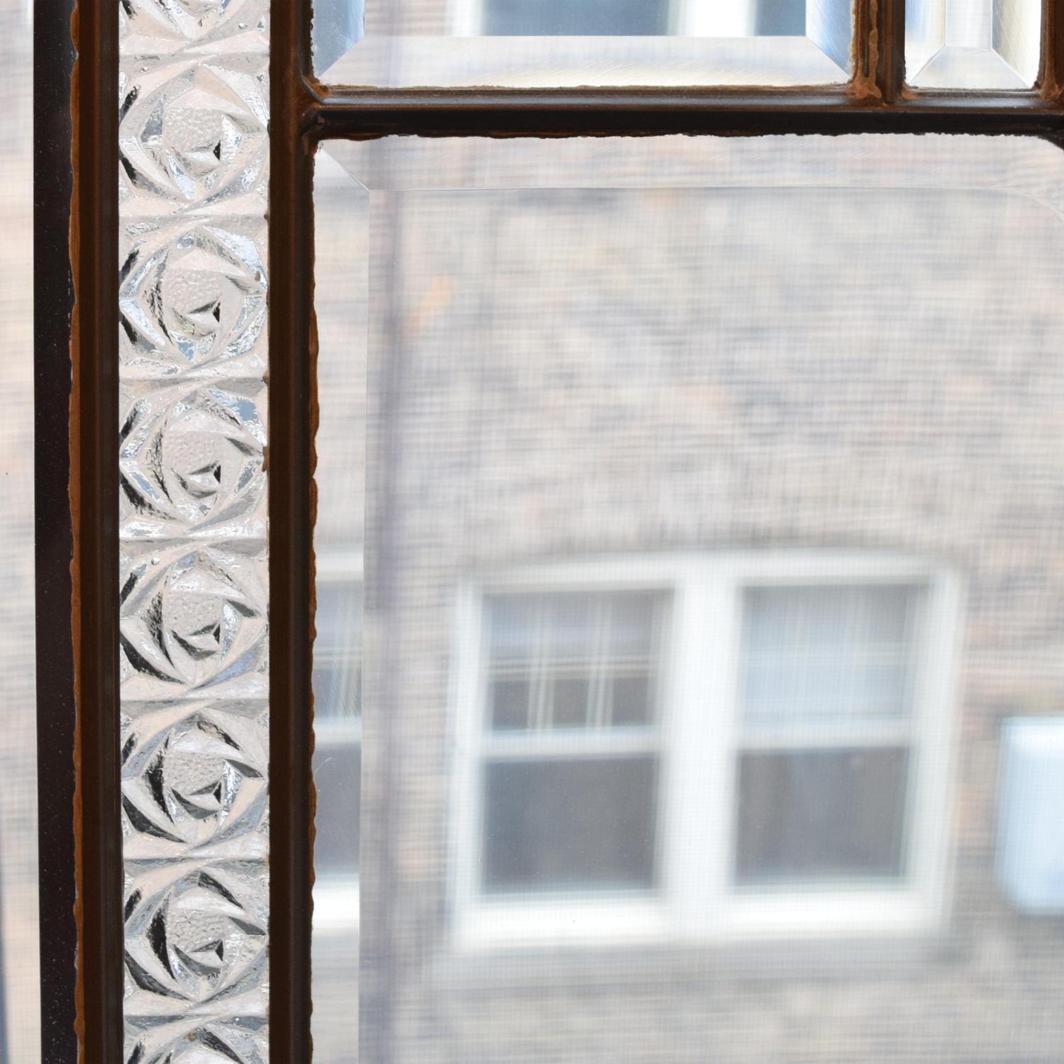 A Pair of Leaded Glass Doors 60" W x 1.75" D x 84" H — United States, Early 20th Century