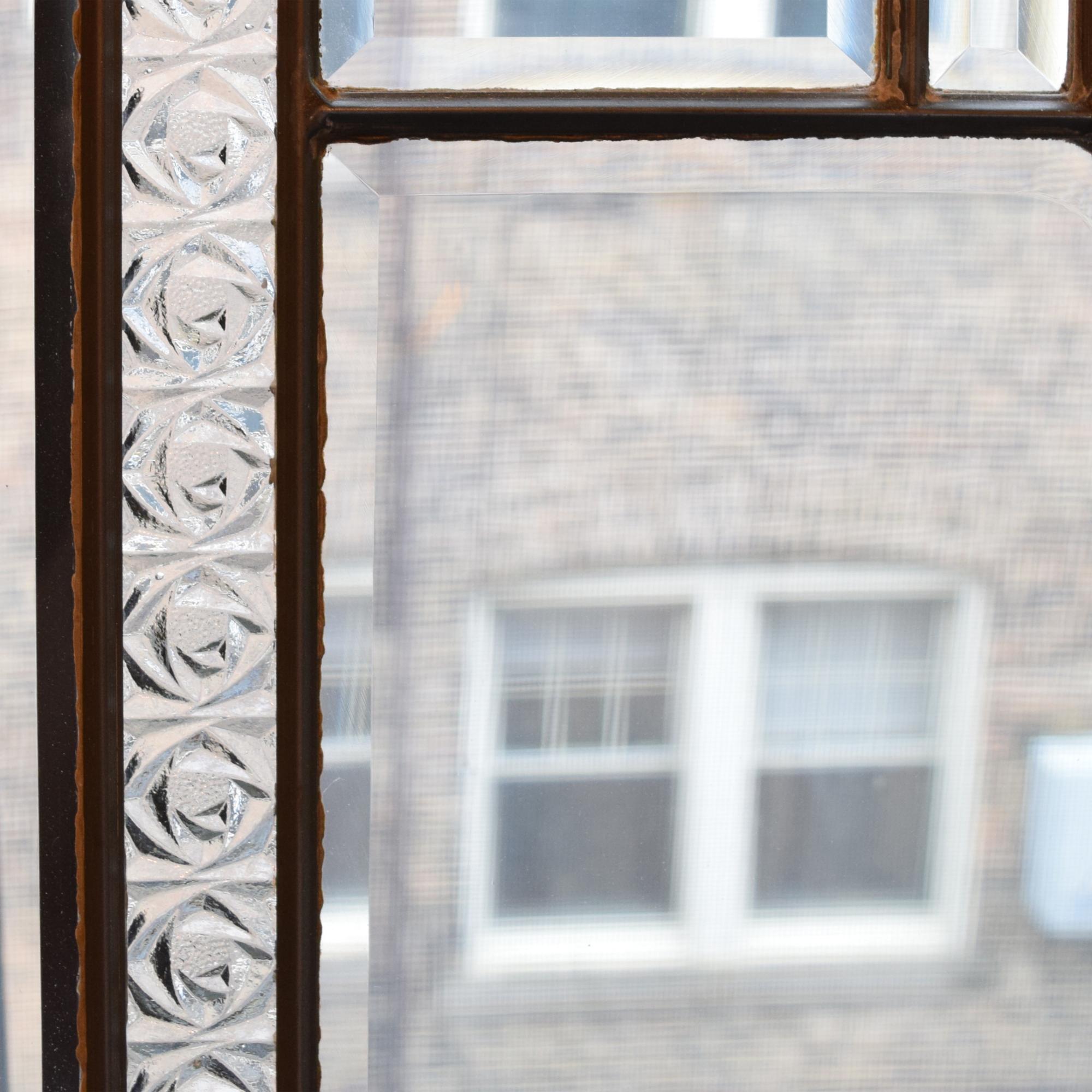 A Pair of Leaded Glass Doors 60" W x 1.75" D x 84" H — United States, Early 20th Century