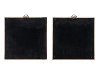 A Pair of Chinese Enameled Porcelain Hanging Panels