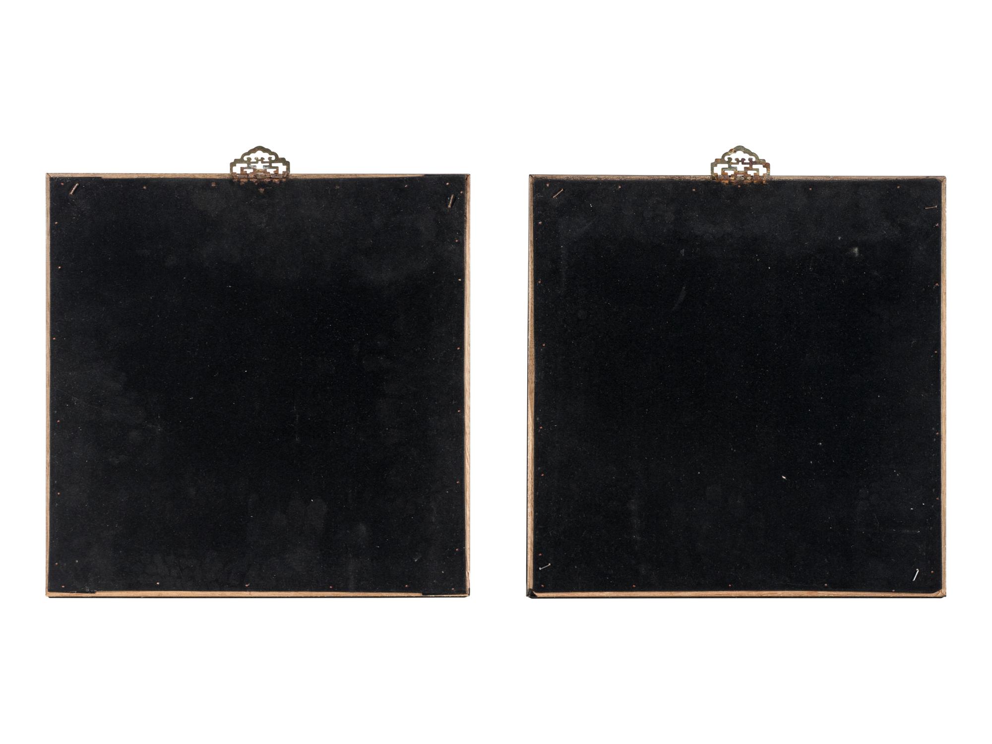 A Pair of Chinese Enameled Porcelain Hanging Panels