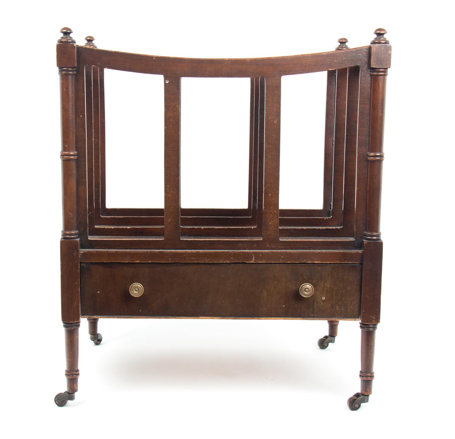 An American Mahogany Canterbury Height 20 1/2 x width 17 x depth 12 inches. — 20TH CENTURY