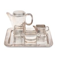 A Danish Silver Three-Piece Coffee Service