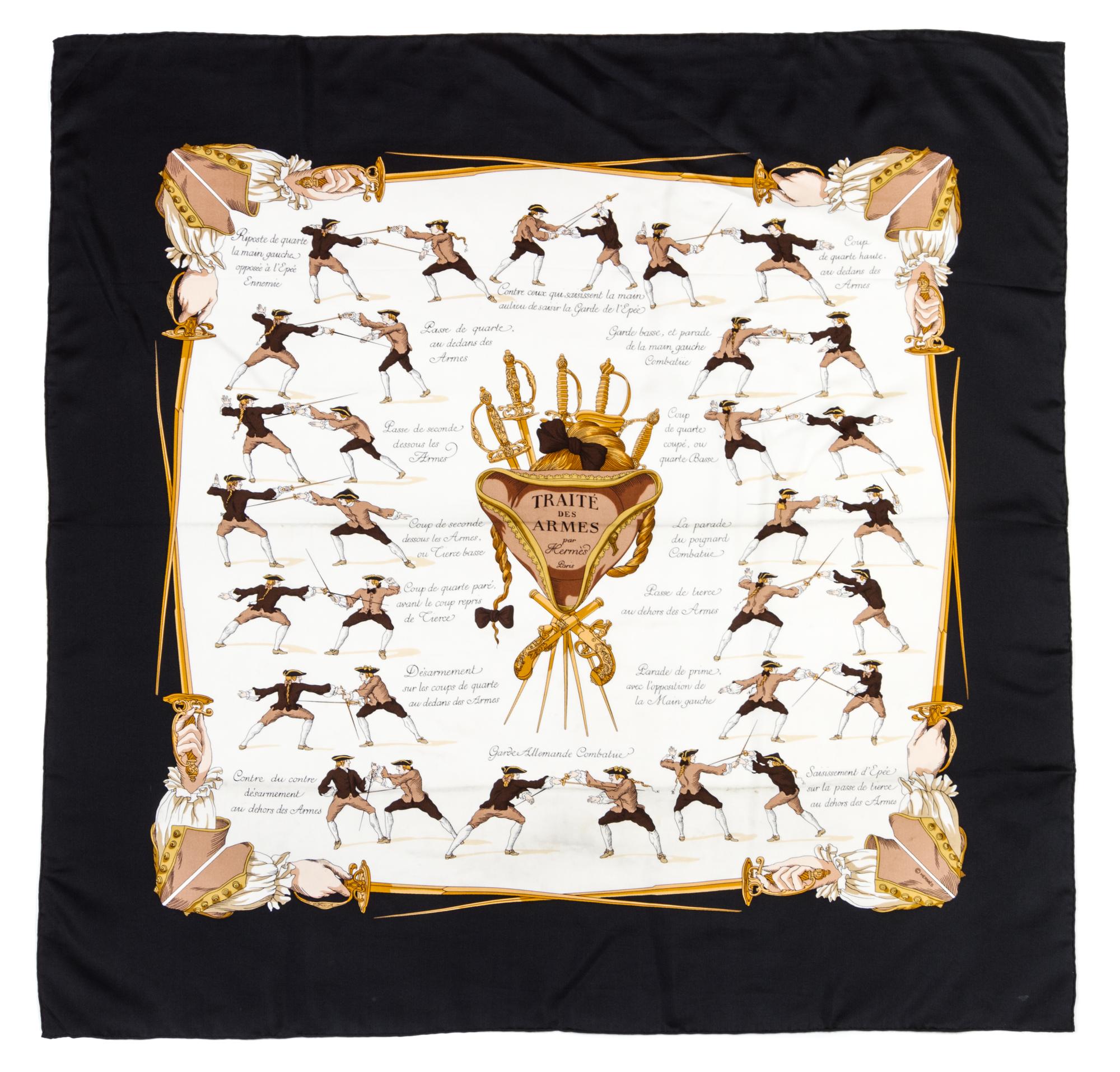 An Hermes Silk Scarf, 35 x 35 inches.
