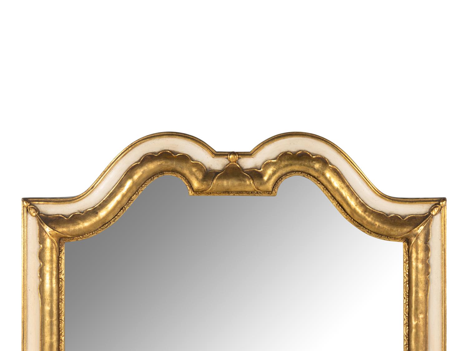 A Continental Style Parcel Gilt Mirror