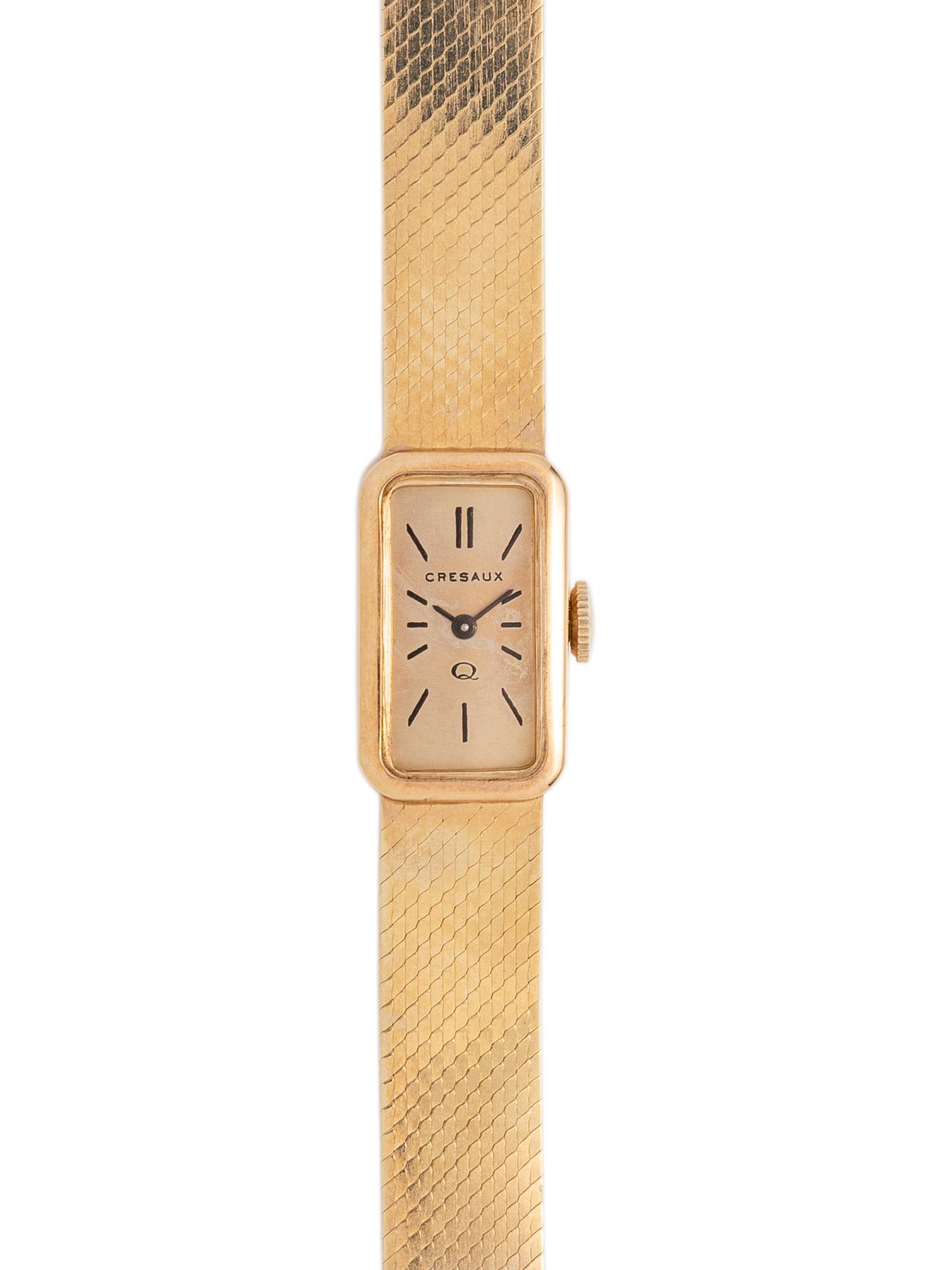 CRESAUX, 14K YELLOW GOLD WRISTWATCH
