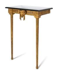 A Neoclassical Style Marble-Top Giltwood Console Table