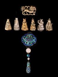 Eight Chinese Silver Pendants