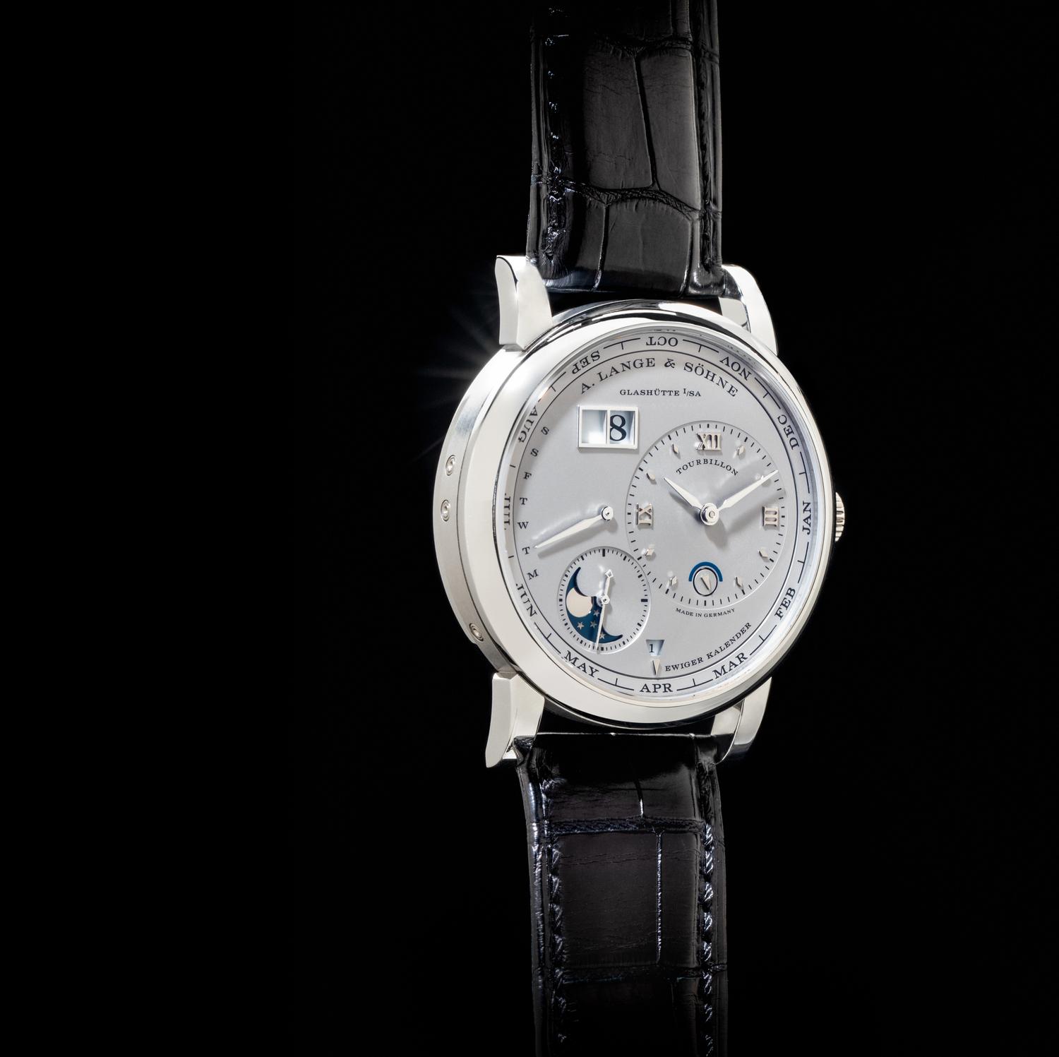 AN EXCEPTIONAL A. LANGE & SÖHNE, REF. 720.025 PLATINUM 'LANGE 1 TOURBILLON PERPETUAL CALENDAR' WATCH