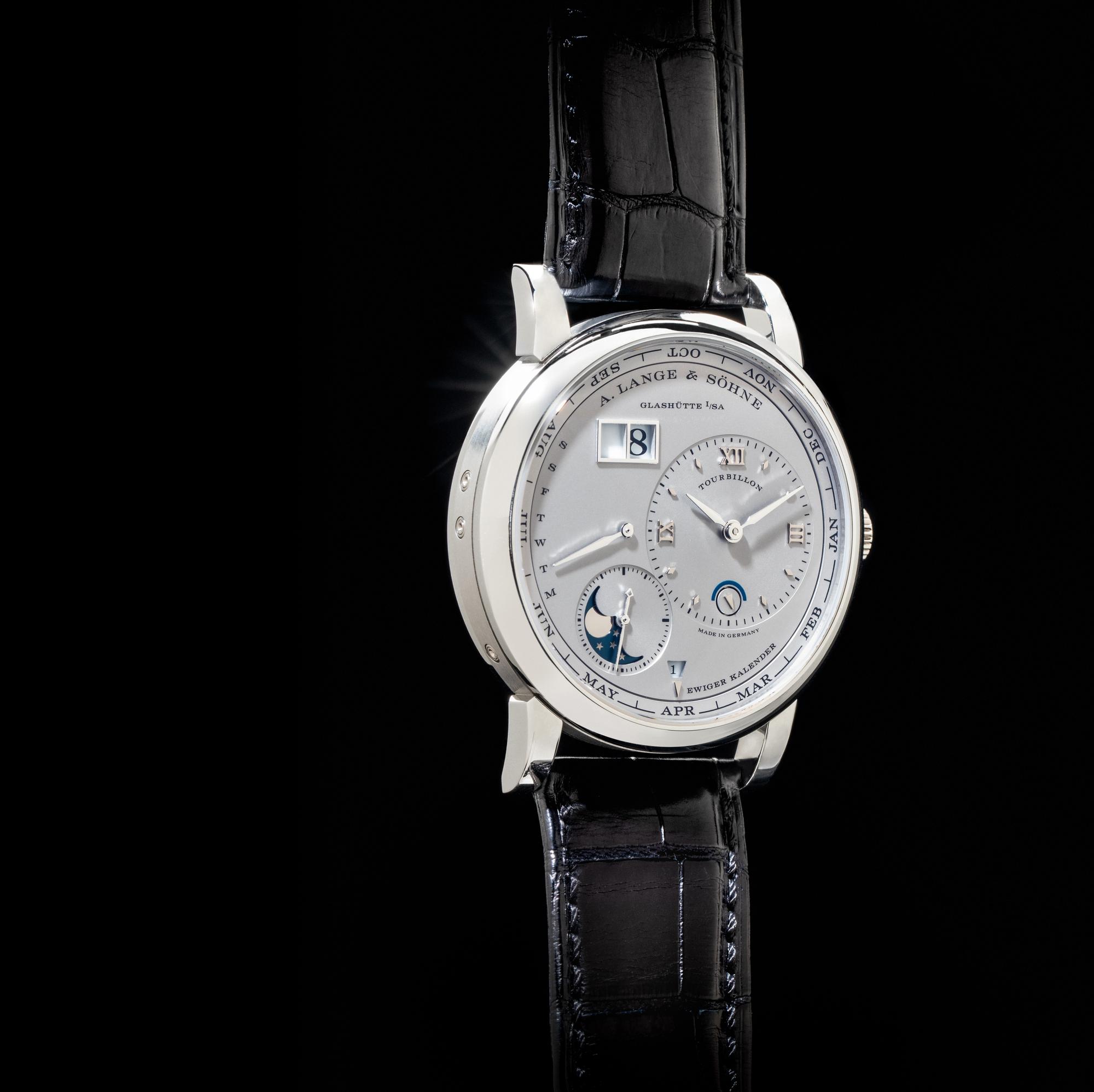AN EXCEPTIONAL A. LANGE & SÖHNE, REF. 720.025 PLATINUM 'LANGE 1 TOURBILLON PERPETUAL CALENDAR' WATCH