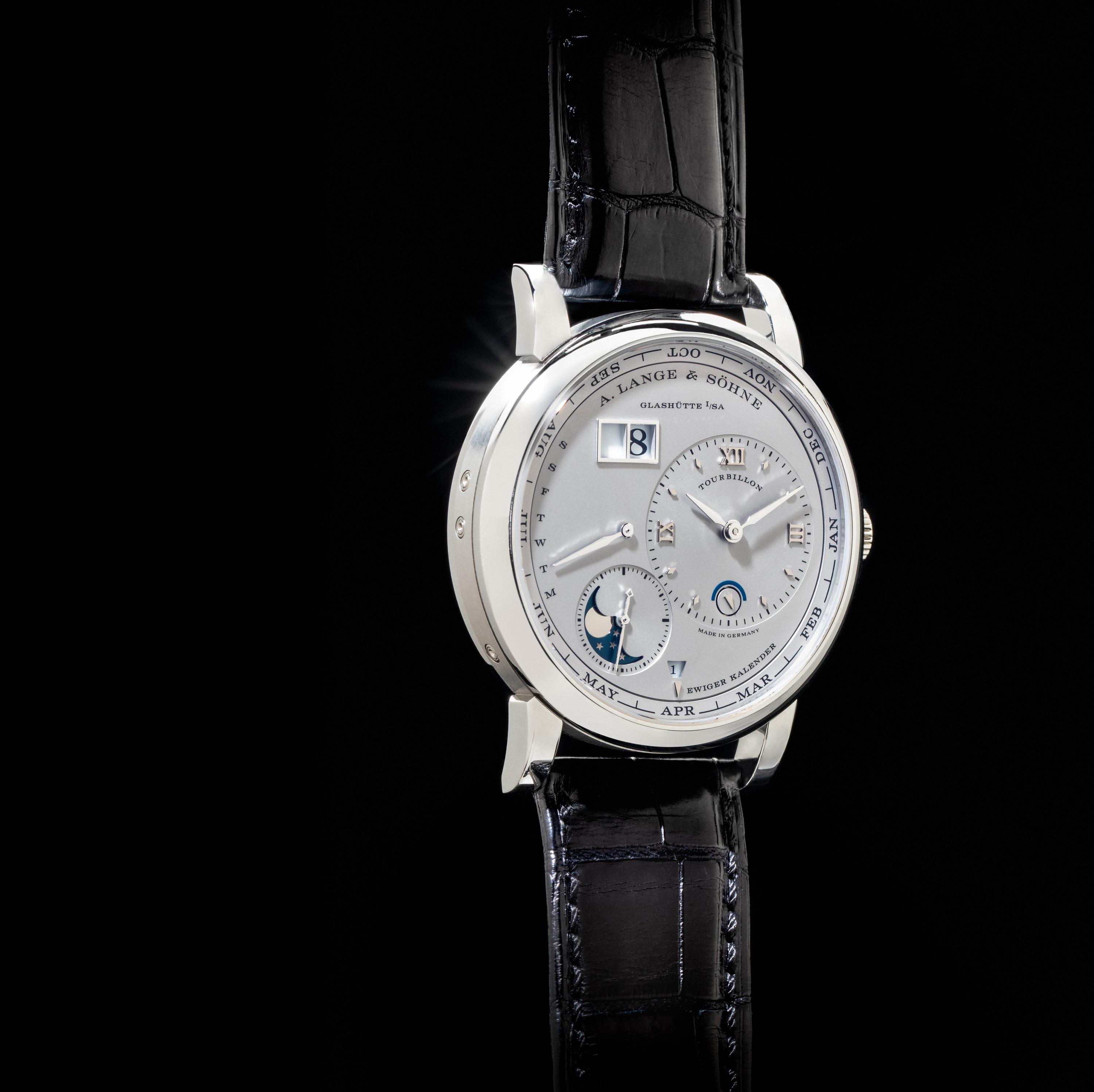 AN EXCEPTIONAL A. LANGE & SÖHNE, REF. 720.025 PLATINUM 'LANGE 1 TOURBILLON PERPETUAL CALENDAR' WATCH