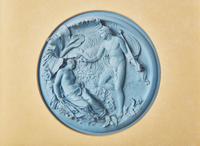 A Rare English Blue Jasperware 'Oberon and Titania' Plaque