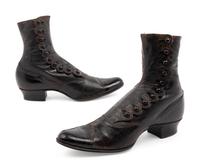 Collection of Footwear; Four Pairs of Boots, Two Pairs of Spats, 19th and Early 20th Century