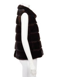 J. Mendel Mink and Suede Zip Front Vest