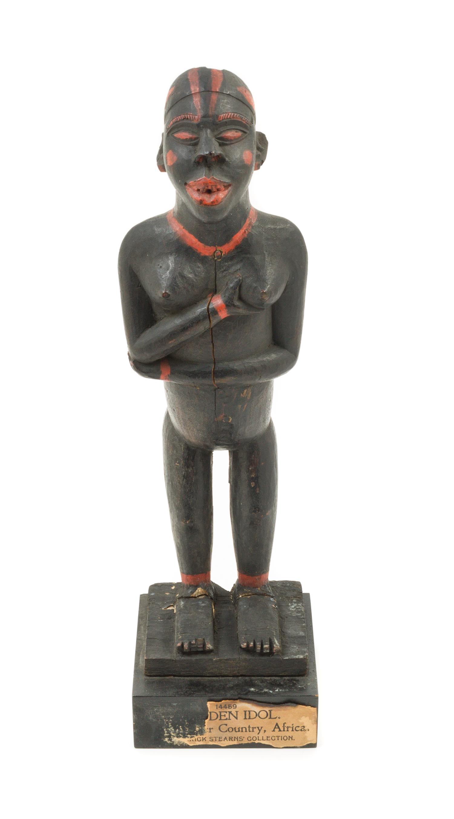 An African Wood Figure Height 14 inches. — 19TH CENTURY