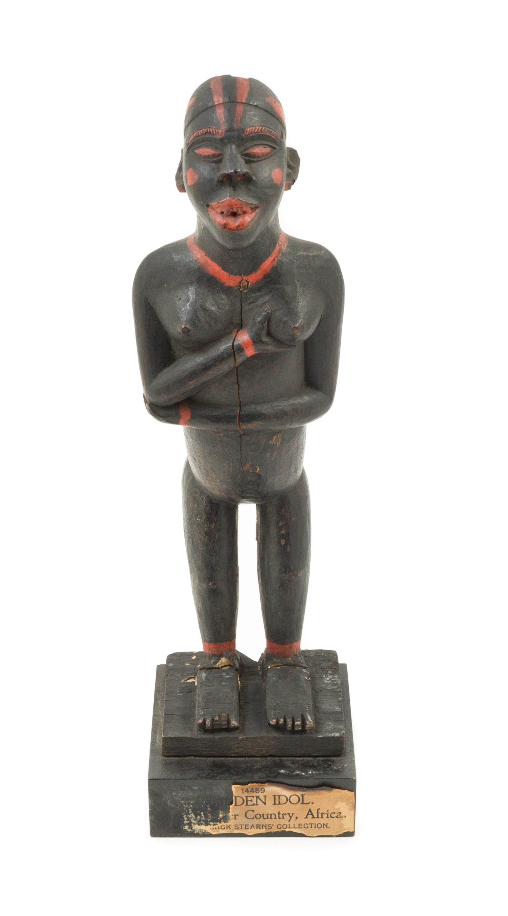 An African Wood Figure Height 14 inches. — 19TH CENTURY